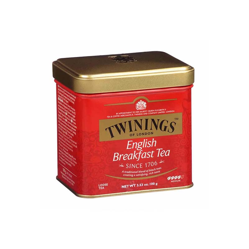 Tea tin box with latch