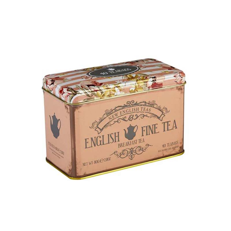 Metal tea tin box