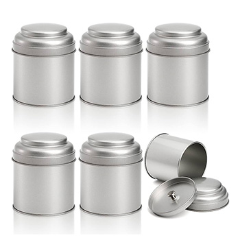 Round tea tin cans 