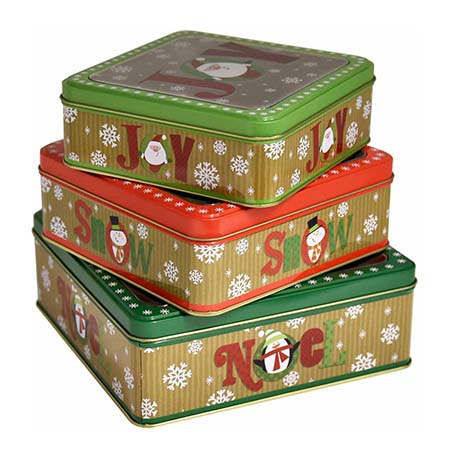 Rectangle cookie tin boxes