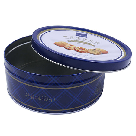 Round cookie tin cans