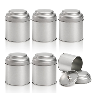 Tea tin with double lid