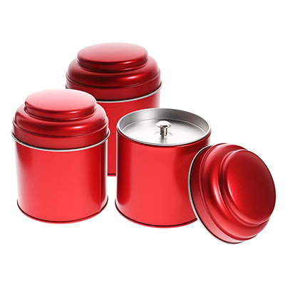 Coffee tin with double lid