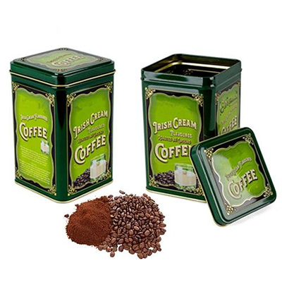 Custom design coffee bean tin box