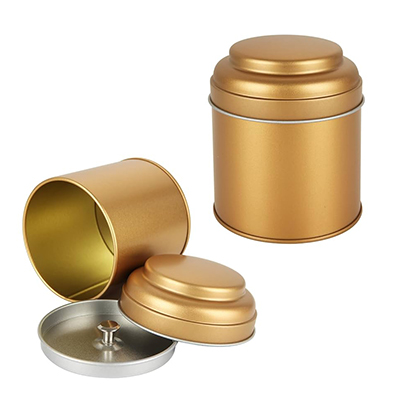 Airtight double lid tea tin