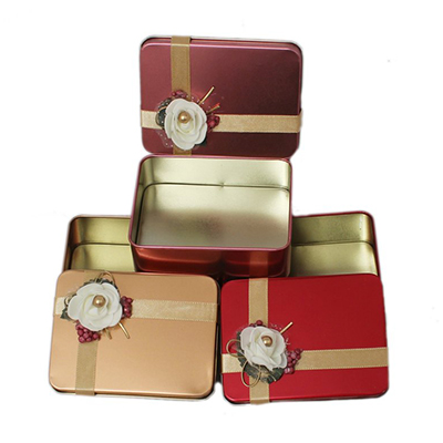 Rectangular gift tin box