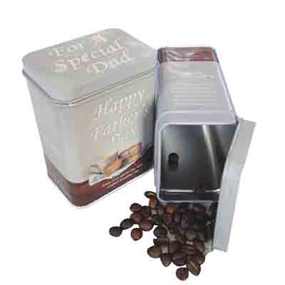 Personalised coffee tin