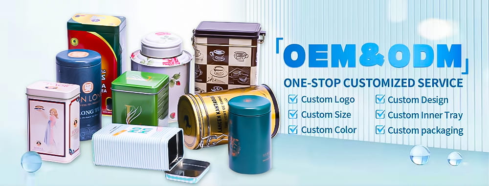 custom printed tea storage tin