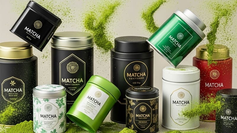empty matcha tin