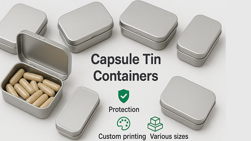 Capsule storage tins