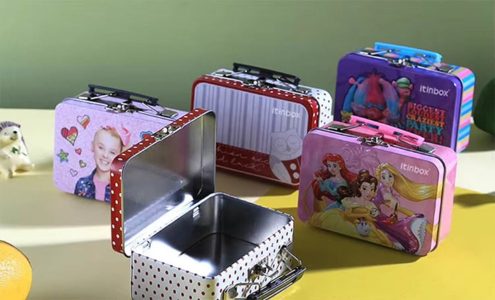 metal jewelry storage box tinplate jewelry box