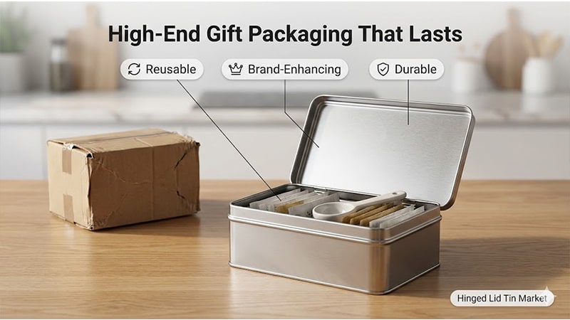 tin box with hinged lid factories