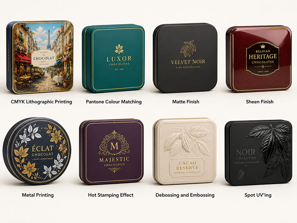 Ideas for Printing & Finishing Chocolate Tins