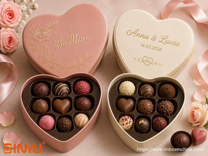 Valentine Heart-Shaped Chocolate Tin