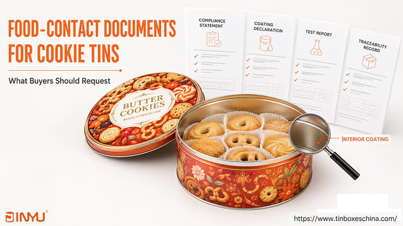 food contact documents for cookie tin