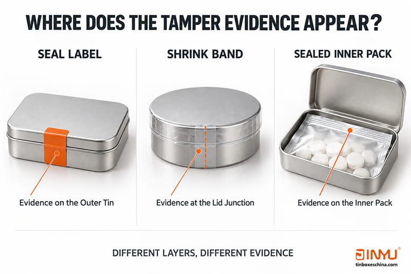 Where Does the Tamper Evidence Appear